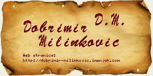 Dobrimir Milinković vizit kartica